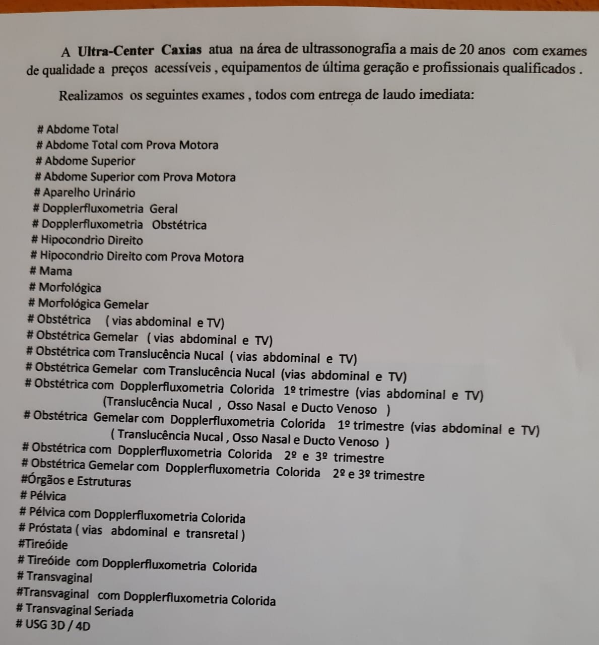 ULTRA CENTER CAXIAS 